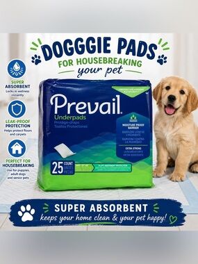 Prevail Dog Housebreaking Pads. Super Absorbent to Keep your Floor Clean